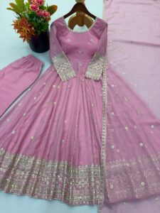 Presenting New Ethnic wear Designer Gown pant with dupatta set - Image 11