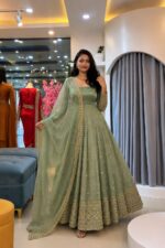 Presenting New Ethnic wear Designer Gown pant with dupatta set - Image 6