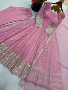 Presenting New Ethnic wear Designer Gown pant with dupatta set - Image 12
