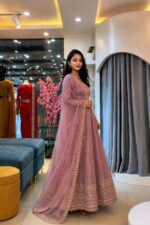 Presenting New Ethnic wear Designer Gown pant with dupatta set - Image 2