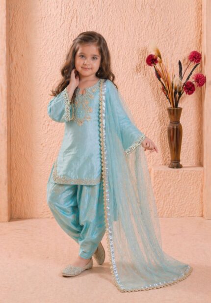 Launching New Designer kids party wear look Top Farsi Plazzo with dupatta set