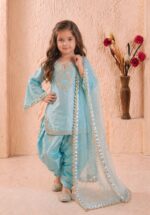 Launching New Designer kids party wear look Top Farsi Plazzo with dupatta set - Image 5