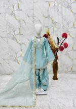 Launching New Designer kids party wear look Top Farsi Plazzo with dupatta set - Image 4