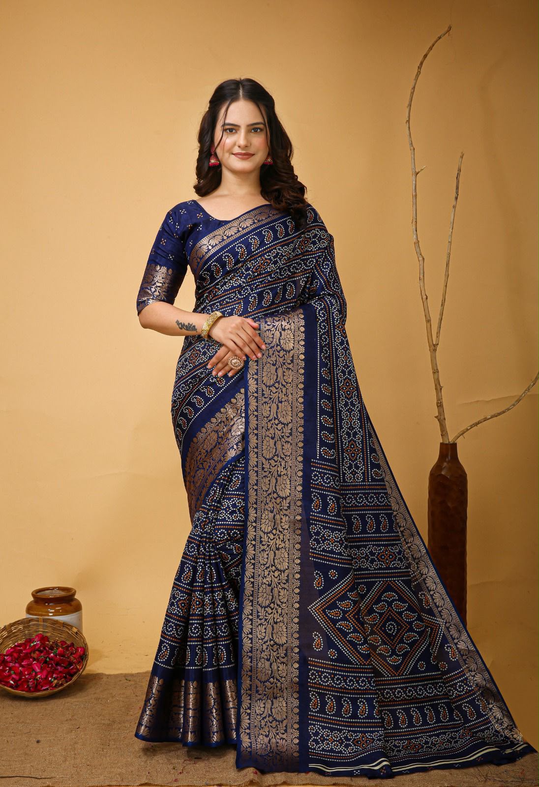 IMG-20260728-WA0295 Presenting New Designer Trending printed Dola Silk saree collection - Image 1