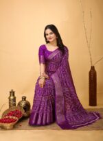 Presenting New Designer Trending printed Dola Silk saree collection - Image 3