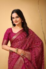 Presenting New Designer Trending printed Dola Silk saree collection - Image 14