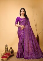 Presenting New Designer Trending printed Dola Silk saree collection - Image 4