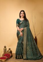 Presenting New Designer Trending printed Dola Silk saree collection - Image 12