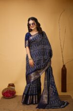 Presenting New Designer Trending printed Dola Silk saree collection - Image 13