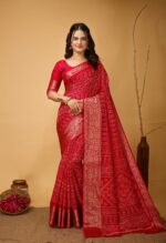 Presenting New Designer Trending printed Dola Silk saree collection - Image 6