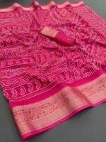 Presenting New Designer Trending printed Dola Silk saree collection - Image 20