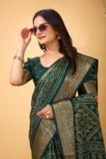 Presenting New Designer Trending printed Dola Silk saree collection - Image 15