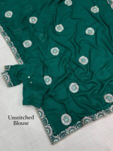 Presenting New party wear glamour look designer saree collection - Image 11