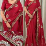 Presenting New party wear glamour look designer saree collection