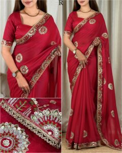 Presenting New party wear glamour look designer saree collection