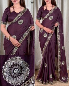 Presenting New party wear glamour look designer saree collection - Image 3