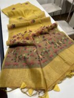 Presenting New soft pichwai weaving muga cotton saree collection - Image 8