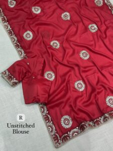 Presenting New party wear glamour look designer saree collection - Image 5
