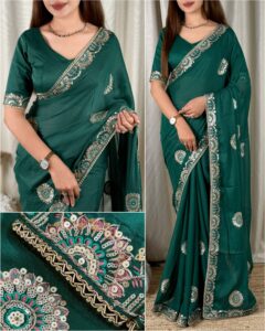 Presenting New party wear glamour look designer saree collection - Image 4