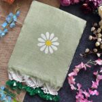 Presenting New Designer beautiful khadi cotton sunflower print saree collection - Image 10