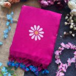 Presenting New Designer beautiful khadi cotton sunflower print saree collection - Image 9