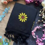 Presenting New Designer beautiful khadi cotton sunflower print saree collection - Image 2