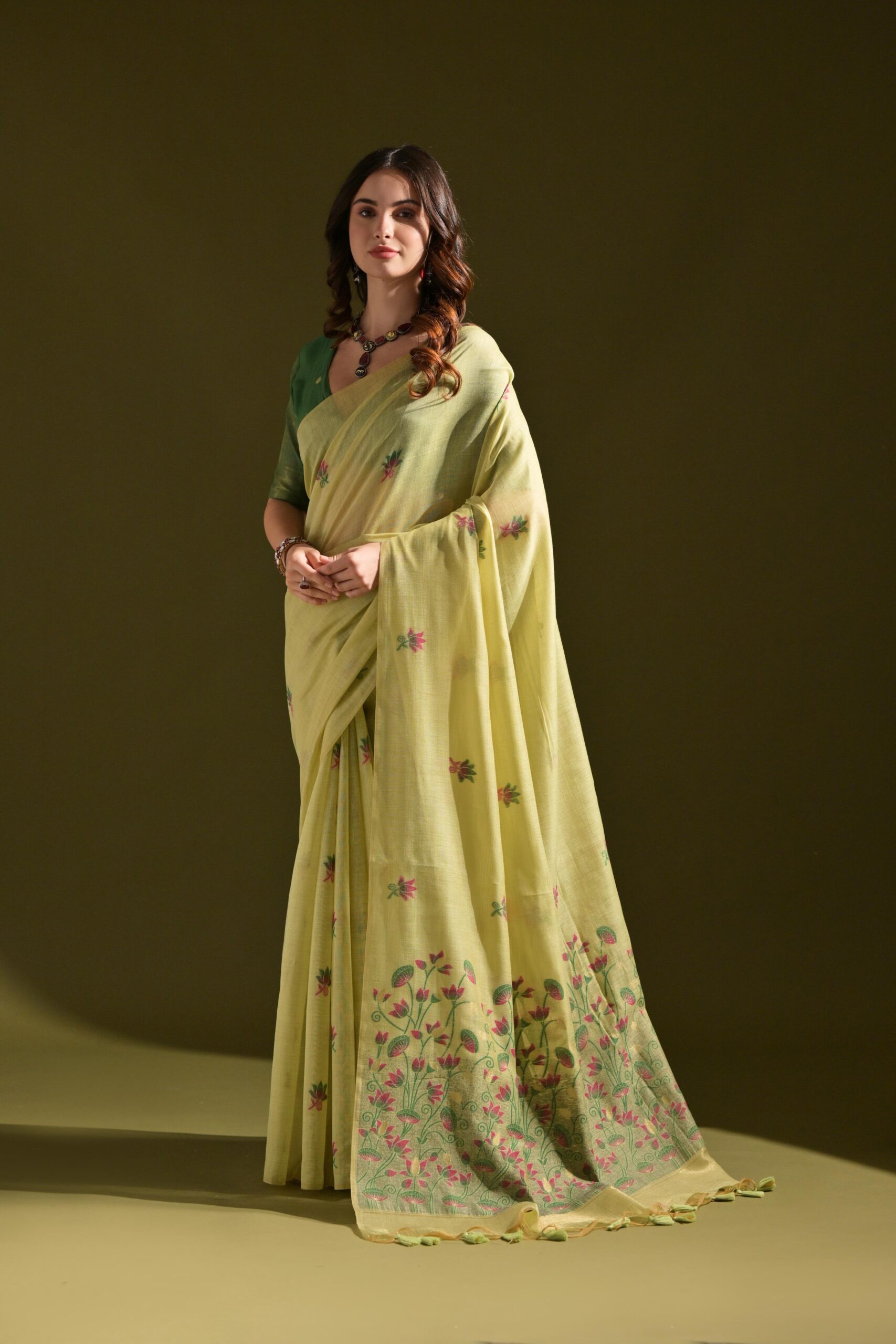 IMG-20260803-WA0048(1) Presenting New soft pichwai weaving muga cotton saree collection - Image 1