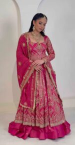 Presenting New Designer Heavy Embroidery work Lahenga choli collection - Image 6