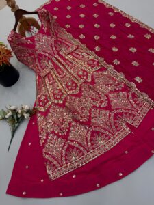 Presenting New Designer Heavy Embroidery work Lahenga choli collection - Image 9