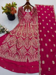 Presenting New Designer Heavy Embroidery work Lahenga choli collection - Image 8
